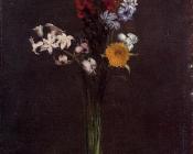 Narcisses, Hyacinths and Nasturtiums - 亨利·方丹·拉图尔